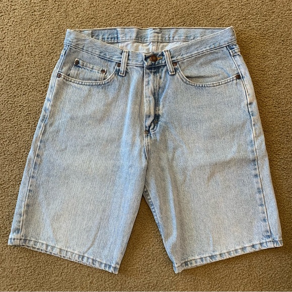 Men’s Vintage Wrangler Blue Denim Jean Shorts Size 32 - Picture 1 of 10